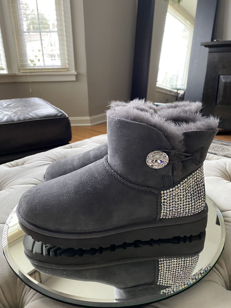 Buy Custom Bailey Buttom UGG Boots Made with Swarovski Crystals