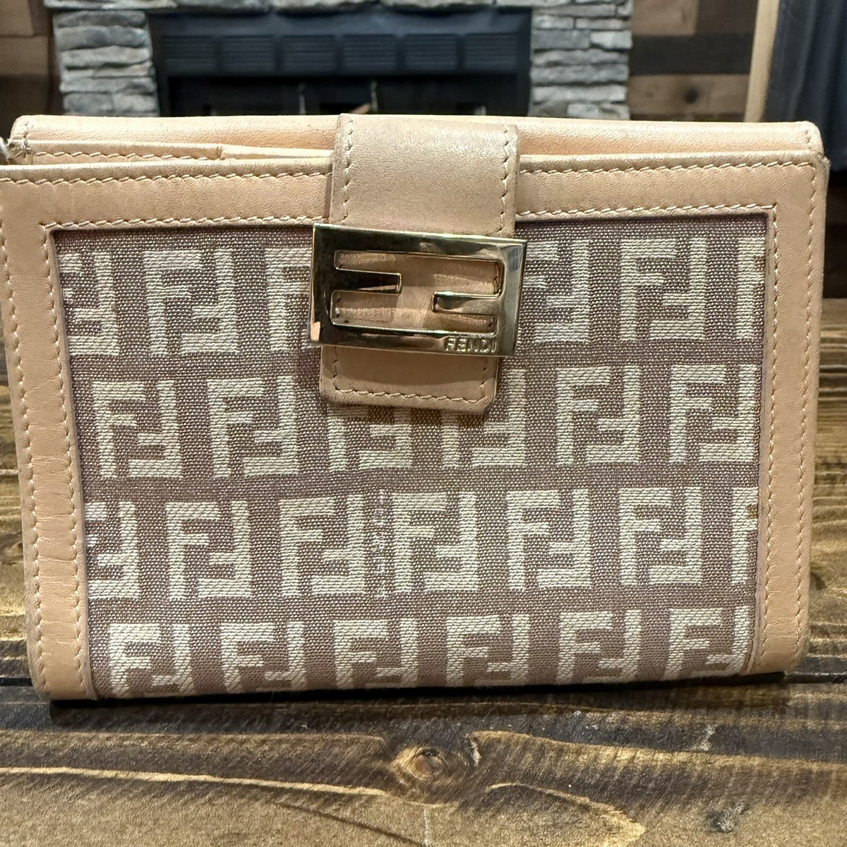 Auth FENDI Zucca Canvas Leather Bifold Wallet/USED | eBay display picture 1