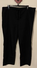 Cherokee Workwear Adult Unisex Large Black Drawstring Waist Scrub Pants A6024