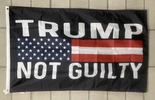 Donald Trump Not Guilty Flag FREE SHIP Save America Republican USA Sign 3x5'