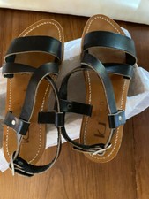 sandales KJacques modèle Corentin taille 40 cuir noir, portées une seule fois,