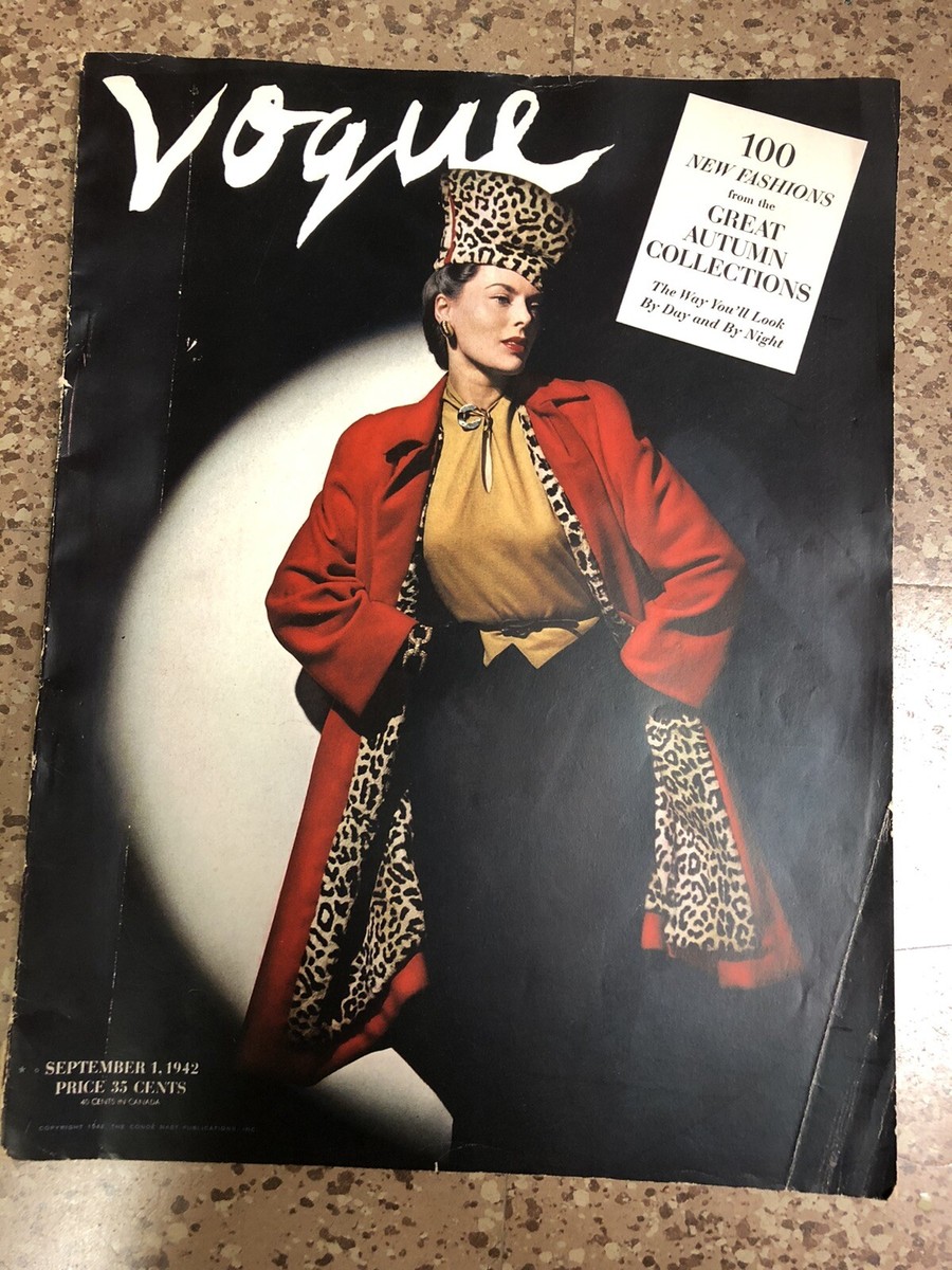 September 1942 Vogue Magazine WW2 Era - Autumn Collections