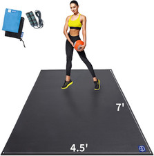 Extra Large Exercise Mat for Home Gym, 8'X4.5'/7'X4.5'/6'X4.5' 7Mm Workout Mats
