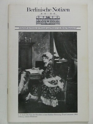 Berlinische Zeitschrift des Vereins und Förderer des Berlin Museums 1984 H22535