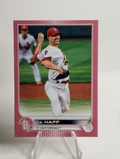 2022 Topps Series 2 Baseball J.A. Happ Mother's Day Pink /50 #334 Cardinals 