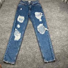 BDG Urban Outfitters Light Wash  Distressed Ripped Mom High-Rise Jeans Size 25