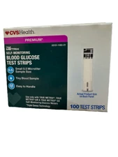 100 CVS Health True Metrix Blood Glucose Diabetic Test Strips Exp 8/26