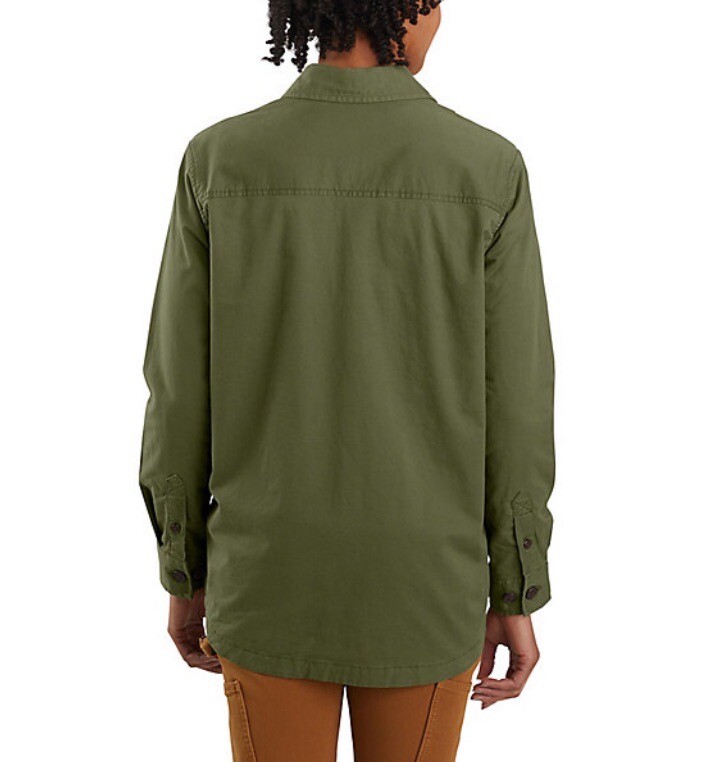 Carhartt Relaxed Fit Twill Lined Overshirt Women's Size L Basil