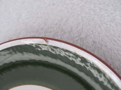 Stangl Pottery Thistle -Green Pink Flower USA- 2 Fruit Bowls + 4 Saucers-Imperf - Picture 9 of 18