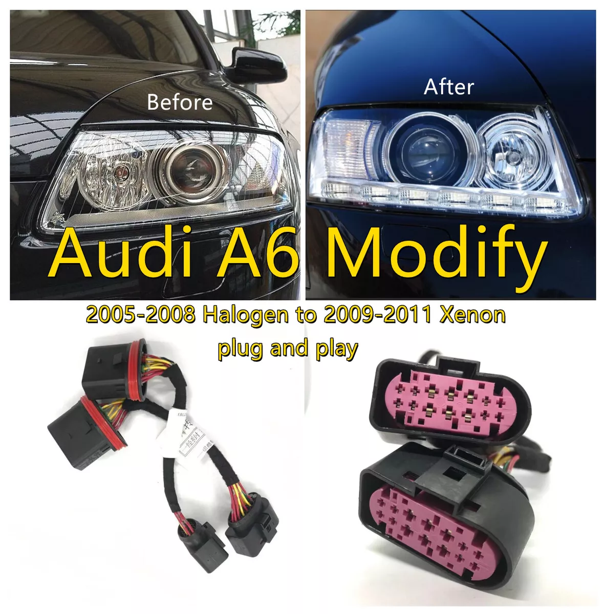 2008 audi on sale a6 headlights