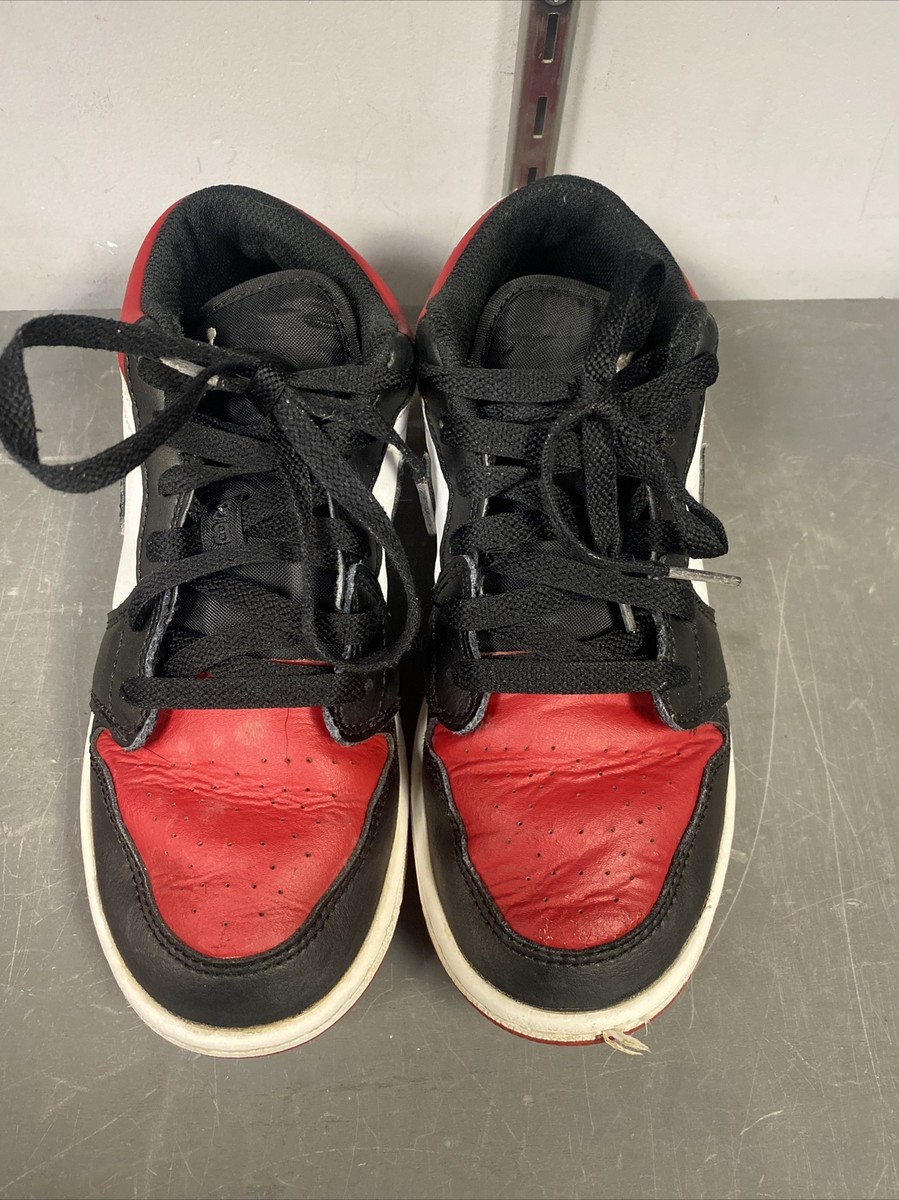 Nike Air Jordan Low GS Bred Toe Black/Red Sneaker Size 553560-612