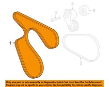 GM OEM 18-24 Express 2500 Cooling Belts Pulleys-Serpentine Belt 12645868