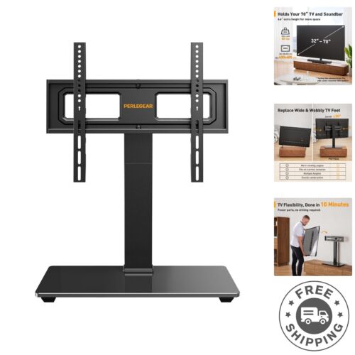 Universal Swivel TV Stand for 32–70 inch TVs, Height Adjustable Table Top TV ...