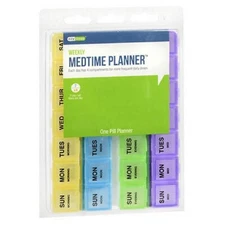 Medtime Planner Weekly 4X Day With Rounded Base Large 1 Each By Ezy Dose