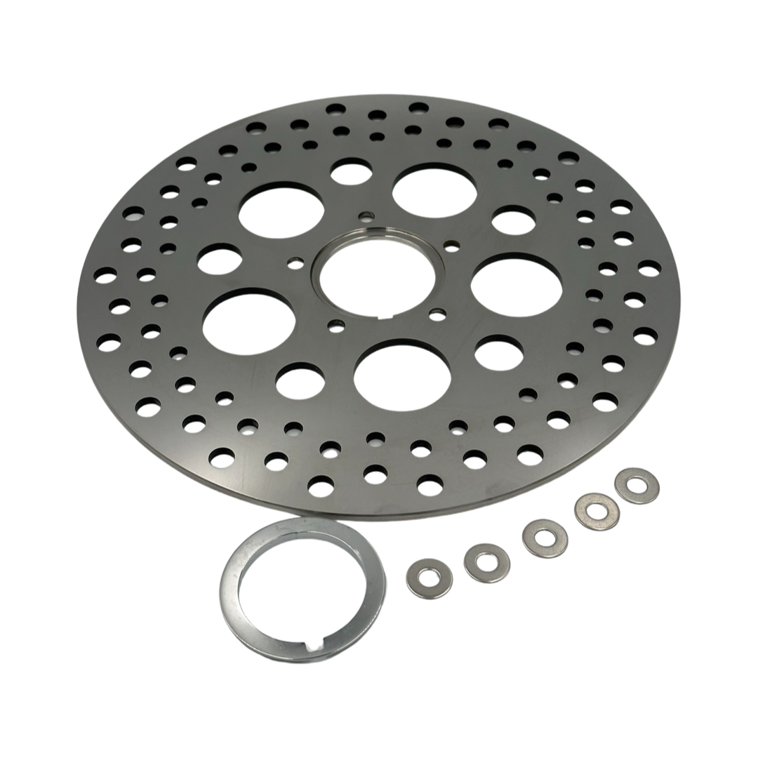WARRENAU 11.5 Inch Rear Brake Disc Rotor - Satin Finish, Vented Holes - Fits Most Harley Models 1988-Up