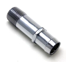 Chevy Chrome Steel Fitting Water Pump Heater Hose 1/2 NPT To 3/4 Barb SBC BBC A1