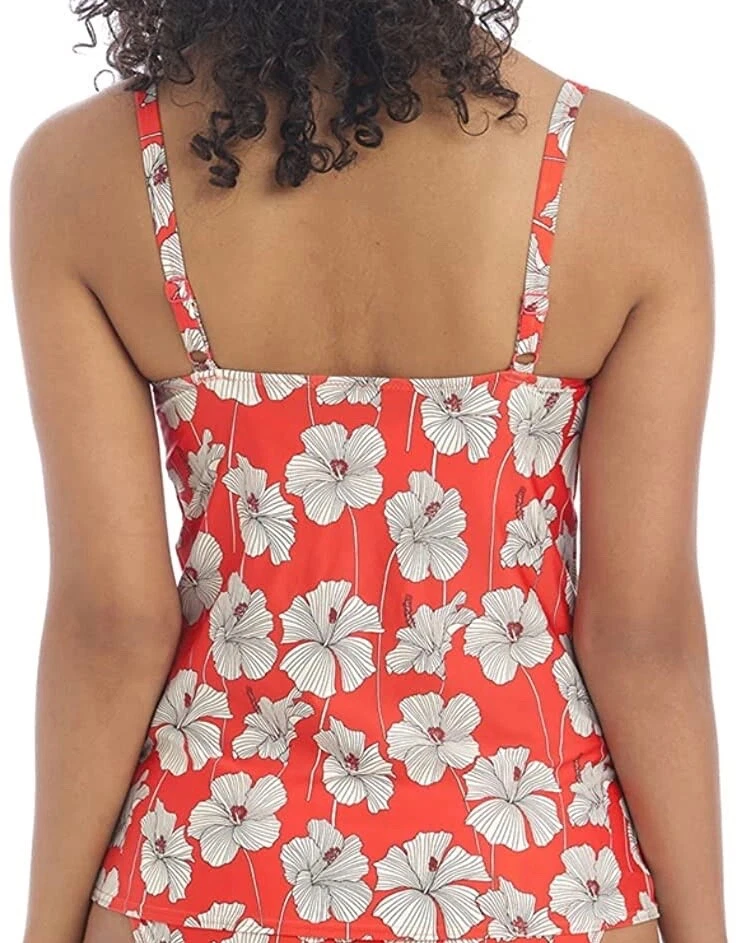 Sujetador con aros Freya Hibiscus Beach Tankini Top rojo puesta de sol talla 32F 10 201256 Foto 3 de 4
