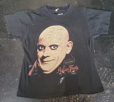 Vintage 1991 Addams Family Uncle Fester XL Black Shirt Jackie