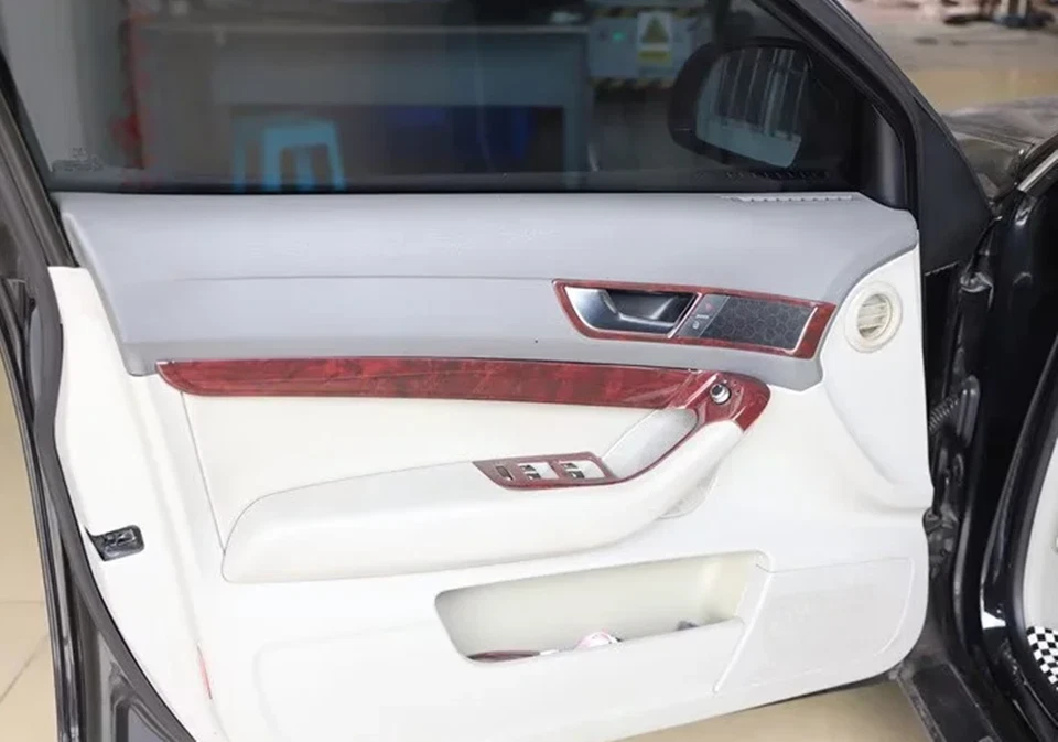 Kit de cubierta interior coche grano madera ágata 13 piezas para Audi A6 2005-2011 Foto 2 de 4