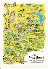 Antica Ak Motivkarte Cartina Geografica Vogtland Tra Lengenfeld E Klingenthal 38