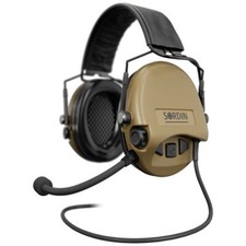 Sordin Supreme MIL CC Slim Ochrona słuchu Wojskowe nauszniki Nexus Skóra beż