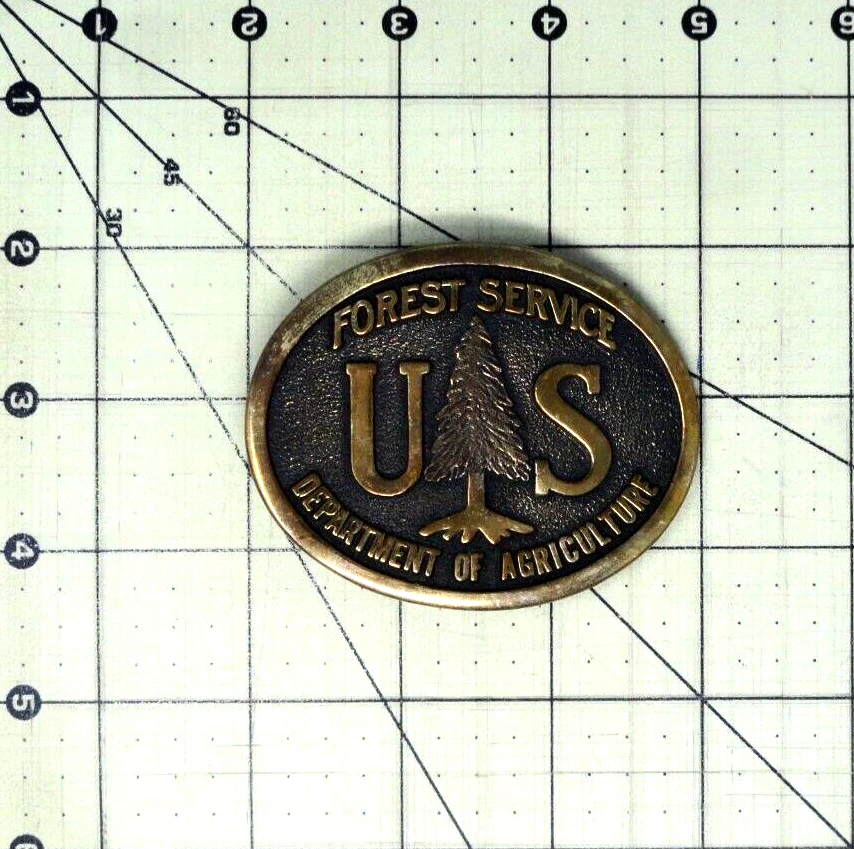 Пряжка на ремень Лесной службы США USDA NO бронзовый винтажный 1985 Western Heritage Co .QRT888 - Изображение 3 из 4