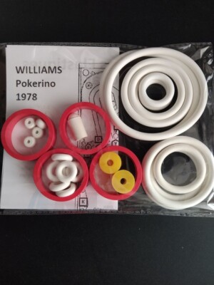 Pinball Elastic Kit - POKERINO - 1978 - WILLIAMS - Pinball Rubber Kit