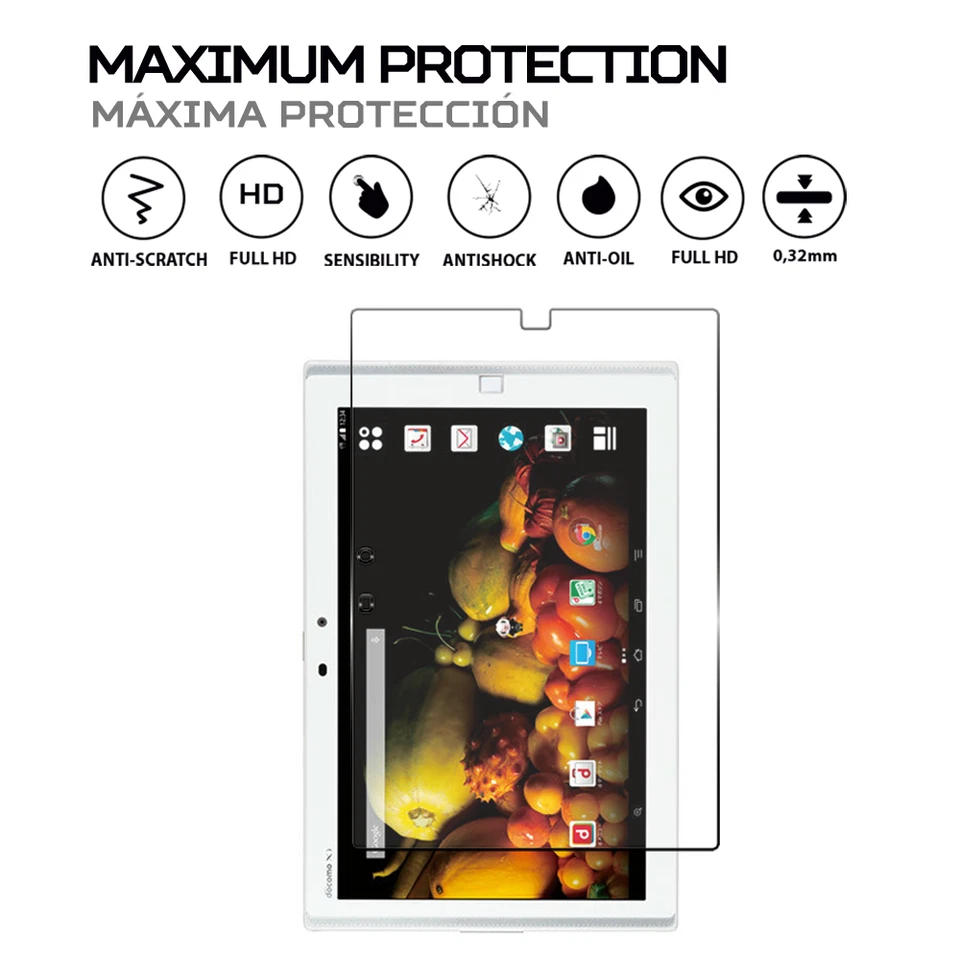 ANTISHOCK Protector Pantalla para Tablet Fujitsu Arrows Tab F-03G Foto 2 de 4