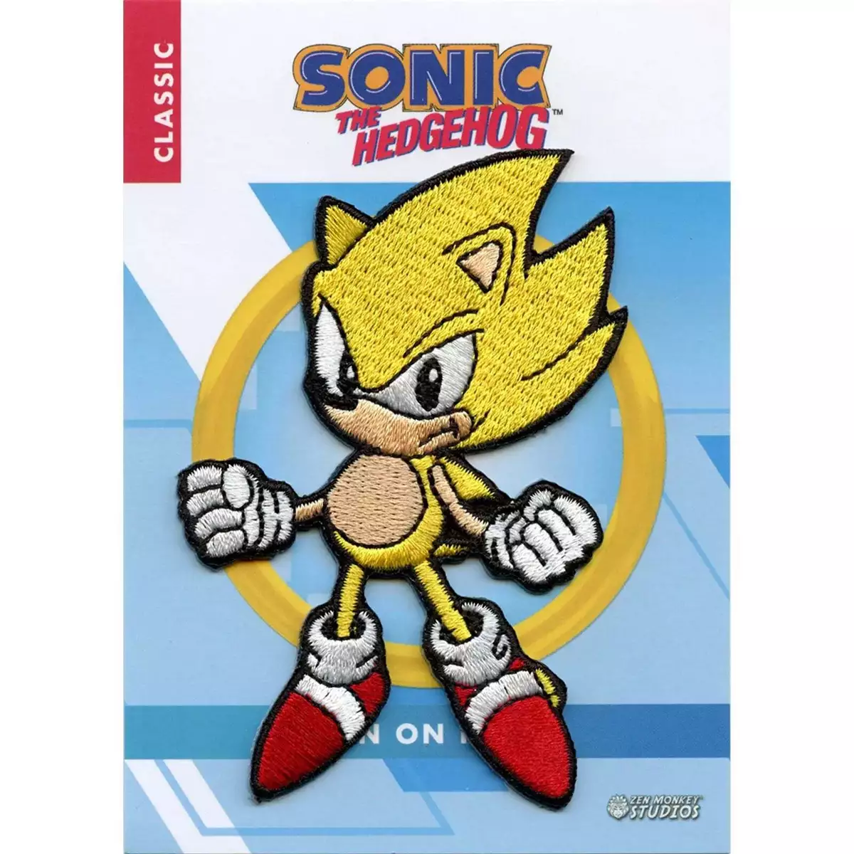 Super Sonic: Classic Sonic The Hedgehog Iron On Patch – Zen Monkey Studios