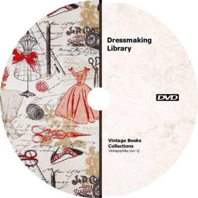 * HUGE 143 DRESSMAKING BOOKS on DVD * SEWING NEEDLEWORK TAILORING WOMENS CLOTHES