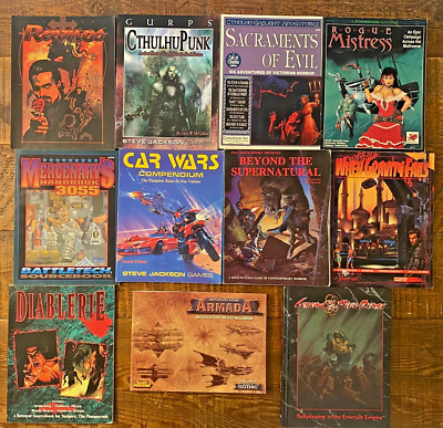 11 Roleplaying and Source Book Games Books Lot