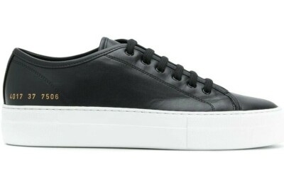 New Common Projects trainers black 4017 Tournament Low Super Sole flatform woman