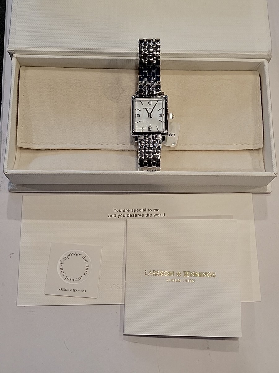 Larsson & Jennings women\'s watch in original packaging Larsson Jennings watch Made in Switzerland gray rose gold  main image 4