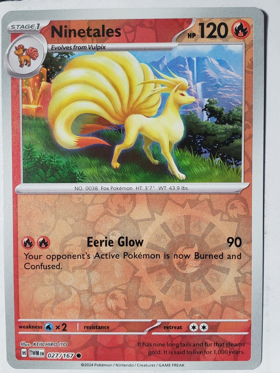 REVERSE HOLO Ninetales 027/167 NM / M - Twilight Masquerade