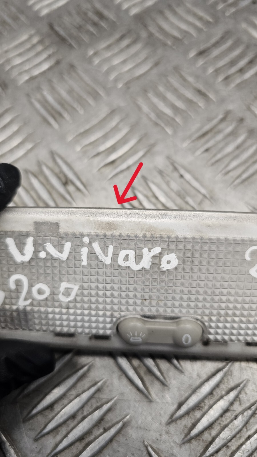 VAUXHALL VIVARO 2900 LWB X82 2015 INTERIOR ROOF COURTESY LIGHT