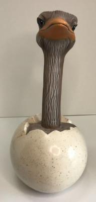 Ceramic Ostrich Hatching Egg