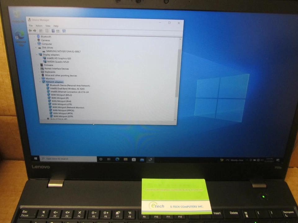 20HCS0BW00 ThinkPad P51s i7-7600U 16GB 512GB SSD 15.6" FHD QUADRO M520 2GB Win10 - Image 4 of 4