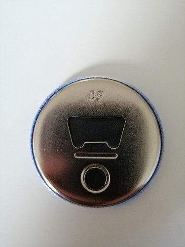 FLASCHENÖFFNER 59 mm " Prost Fussballer... " rund mit Magnet - Bild 2 von 2