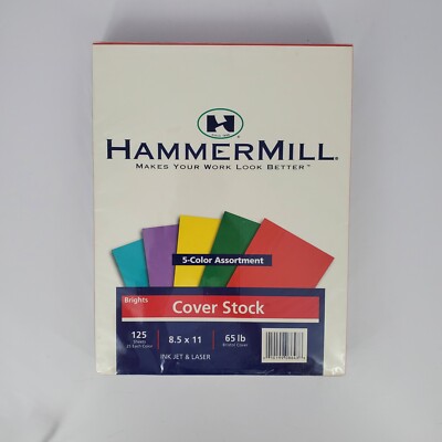 Hammermill Copier Brights  Bristol Cover Stock 5-color 65lb 125 Sheets