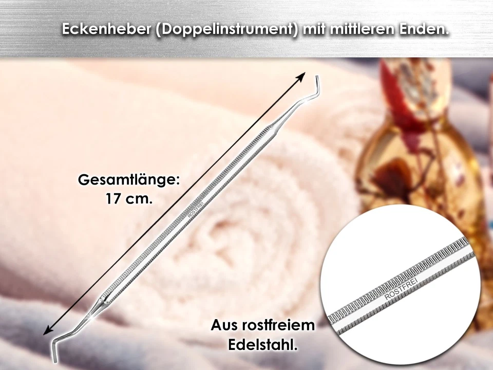 Profi Eckenheber Nagelheber Fußpflege Sonde Enden-Länge 1,0 cm - Breite 2 mm - Bild 2 von 4