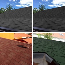18PCS Roofing Felt Shingle Tiles Shed Roof Asphalt Self-Adhesive 2.6sqm Per Pack