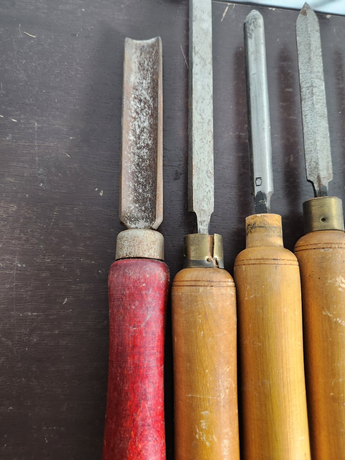 Set of 10 Vintage Disston Keystone USA Wood Lathe Turning Tools Chisels ...