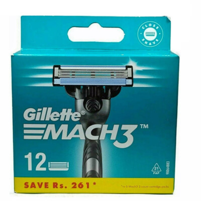 24 Count Gillette Mach3 Mens Refill Razor Blades Cartridges 
