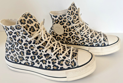 Converse Women's Chuck Taylor All Star Leopard Platform High Top Sneakers, Drift
