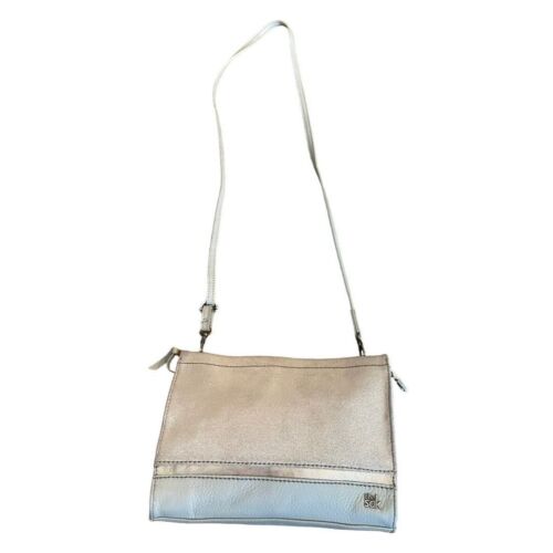 The Sak Glitzer Roségold Leder Reißverschluss Verschluss Handtasche Umhängetasche - Bild 3 von 12