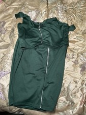 Green Fall Zipper Two-Piece