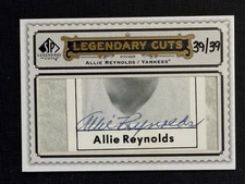Allie "Big Chief" Reynolds 2009 Upper Deck SP Legendary Cuts Auto 39/39