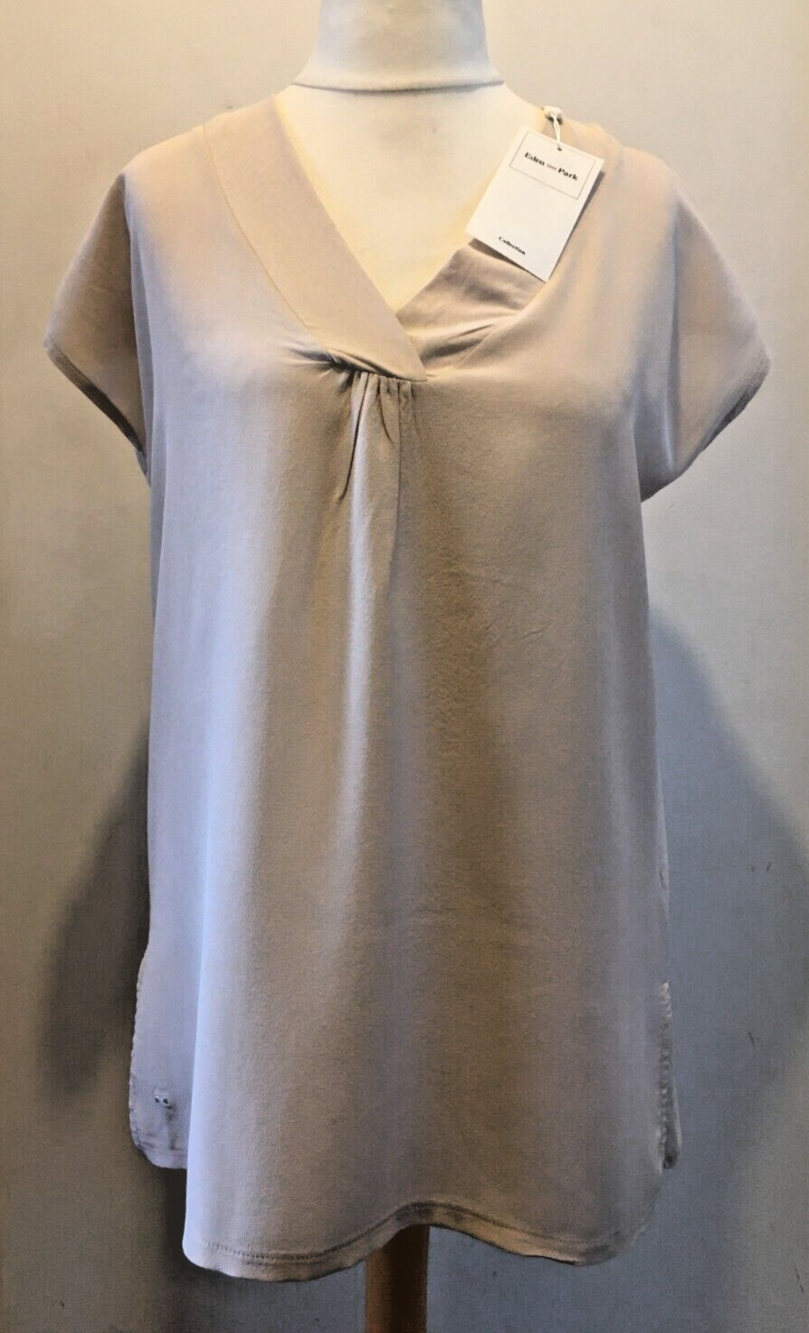EDEN PARK Blouse Silk Front & Cotton Back Womens Top Paris BNWT RRP €135 Ecru