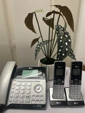 AT&T 2 line 3 handset corded/cordless answering system TL89109 & TL86009