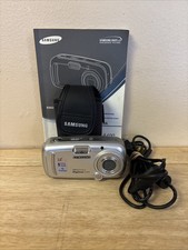 Samsung Digimax A400 4MP Digital Camera Silver Working See Description W/ Case